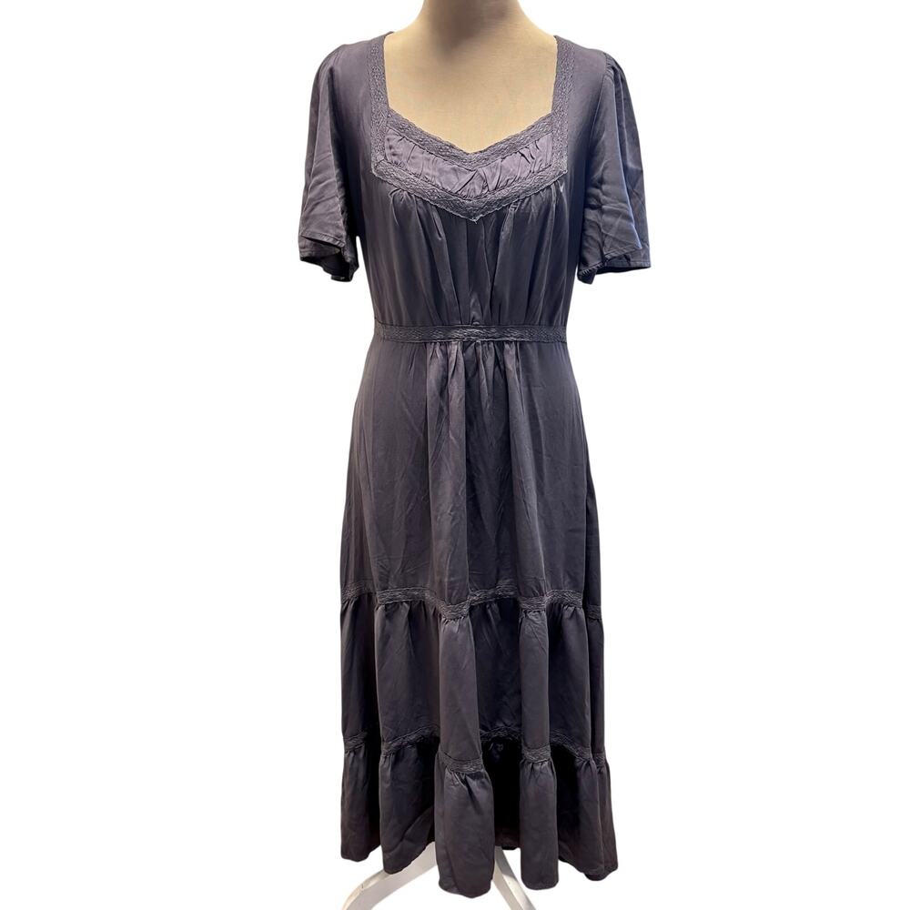 NWT Baltic Born Lumi Slate Flutter Sleeve Boho Maxi Dress